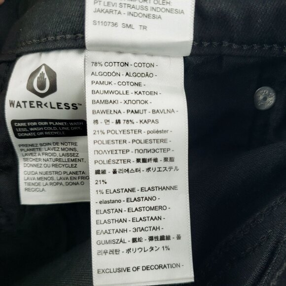 Levi's 726 Flare Jeans Women 10 Med Black Stretch Slim Fit High Rise 30X30 NWT - Picture 7 of 13